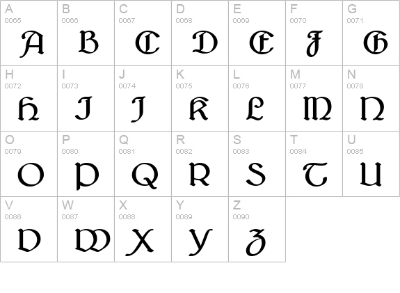 Bridgnorth Bold uppercase A-Z preview