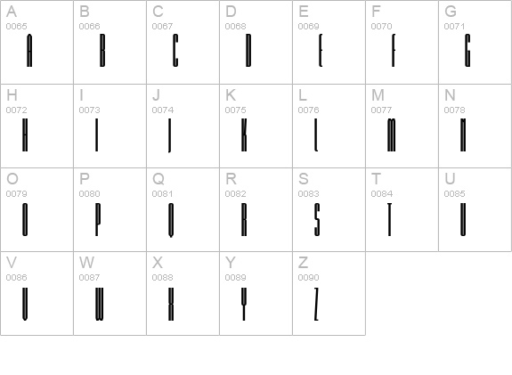 Briem Akademi Std Black Compressed uppercase A-Z preview