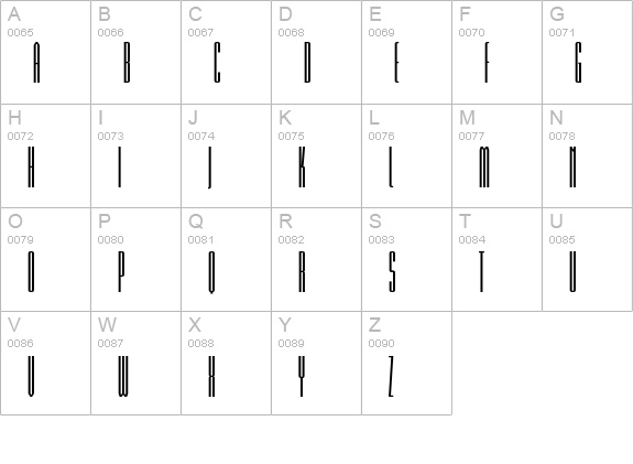 Briem Akademi Std Bold Compressed uppercase A-Z preview
