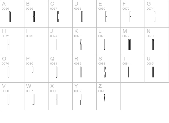 Briem Akademi Std Compressed uppercase A-Z preview
