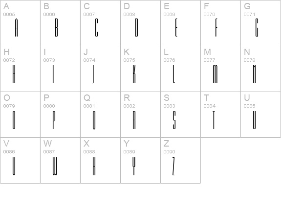 Briem Akademi Std Semibold Compressed uppercase A-Z preview