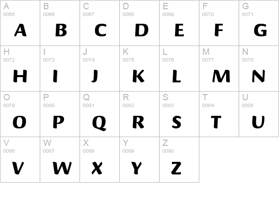 Briem Script Std Black uppercase A-Z preview