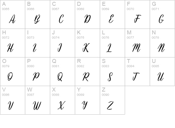 Brights Newton uppercase A-Z preview
