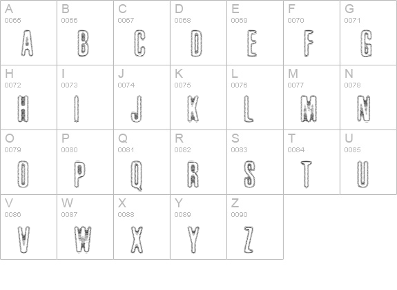 Brillo-Light uppercase A-Z preview