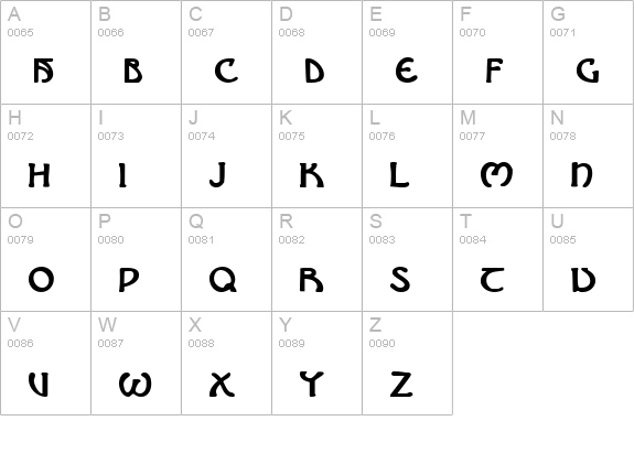 Brin Athyn Bold uppercase A-Z preview
