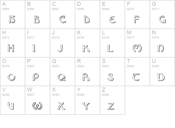 Brin Athyn Shadow uppercase A-Z preview