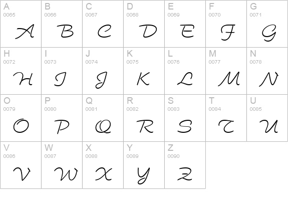 Brio MN uppercase A-Z preview