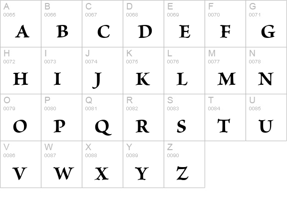 Brioso Pro Bold uppercase A-Z preview