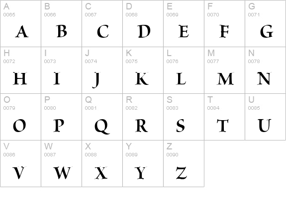 Brioso Pro Bold Display uppercase A-Z preview