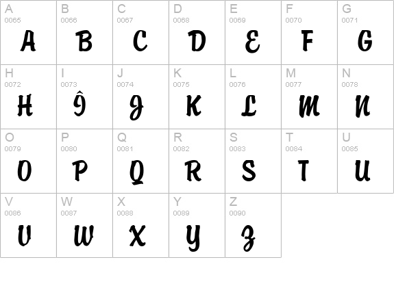 Briquet uppercase A-Z preview