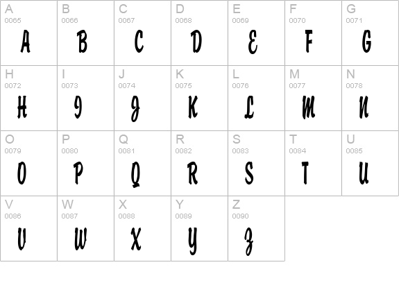 Brisk D Thin Bold uppercase A-Z preview