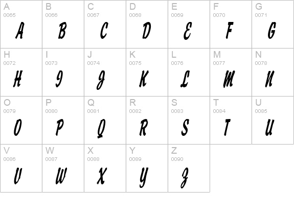 Brisk D Thin BoldItalic uppercase A-Z preview