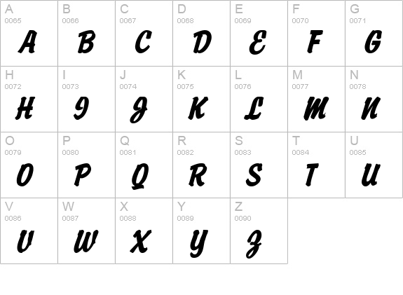 Brisk Extended BoldItalic uppercase A-Z preview