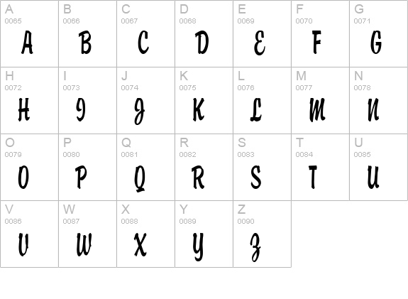 Brisk Normal uppercase A-Z preview