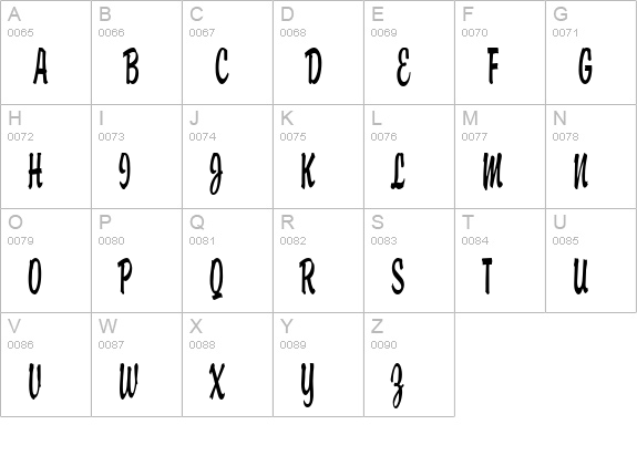 Brisk Thin Normal uppercase A-Z preview