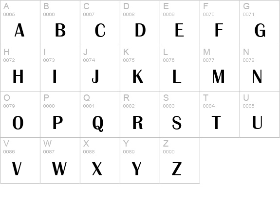 Bristol-Medium-Regular uppercase A-Z preview