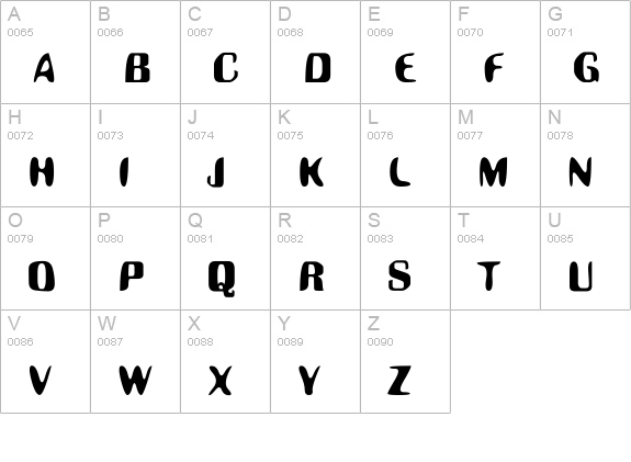 Britannic Bold uppercase A-Z preview