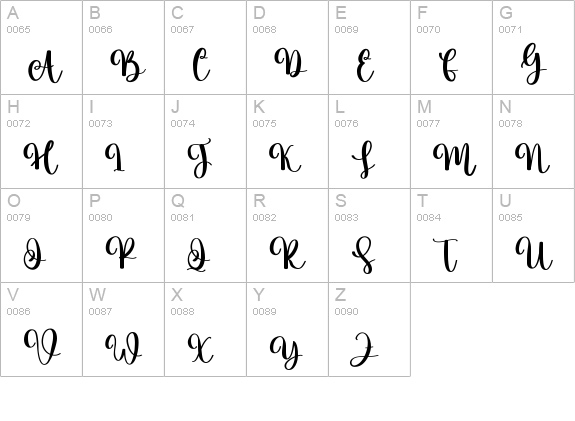 Brittney uppercase A-Z preview