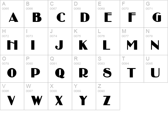 Broadbay Normal uppercase A-Z preview