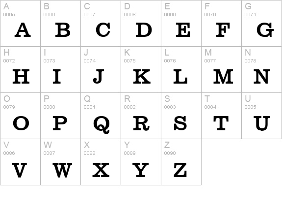 Broadcast Bold uppercase A-Z preview