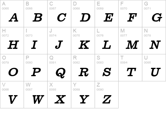Broadcast Bold Italic uppercase A-Z preview