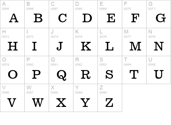Broadcast Normal uppercase A-Z preview