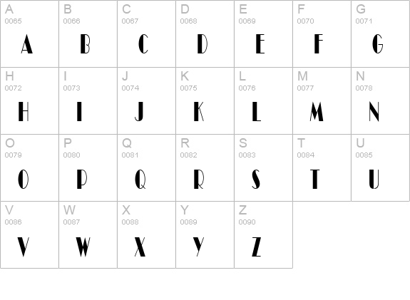 BroadwayComD uppercase A-Z preview