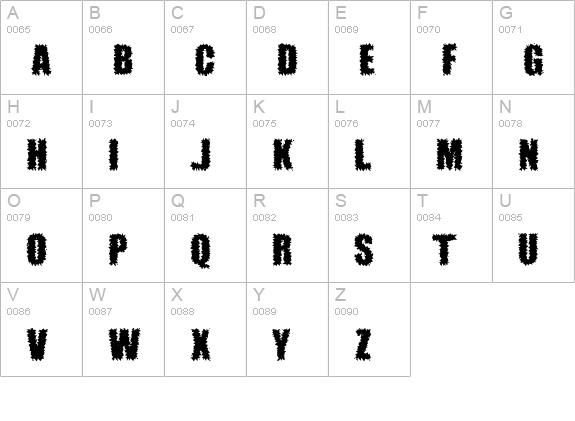 Brocaine Decade uppercase A-Z preview