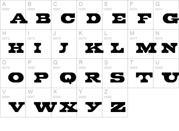 Bronte Display Caps SSi uppercase A-Z preview