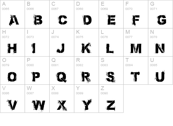 Bronx Bystreets uppercase A-Z preview