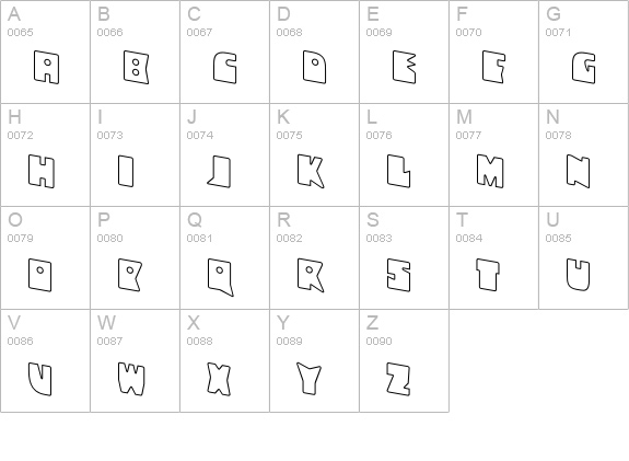 Bronz-SmartOutlined uppercase A-Z preview