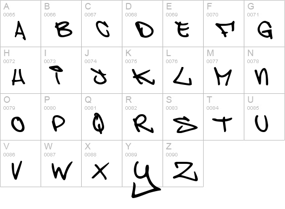 Brooklyn Kid uppercase A-Z preview