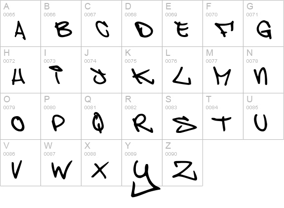 BrooklynKid uppercase A-Z preview