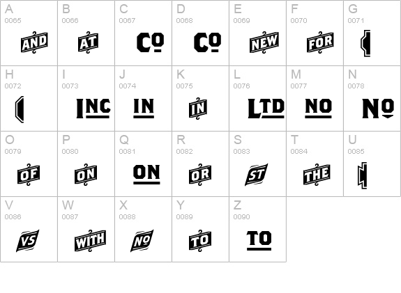 BrothersWordLogos uppercase A-Z preview