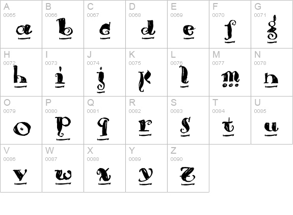 Brouss uppercase A-Z preview