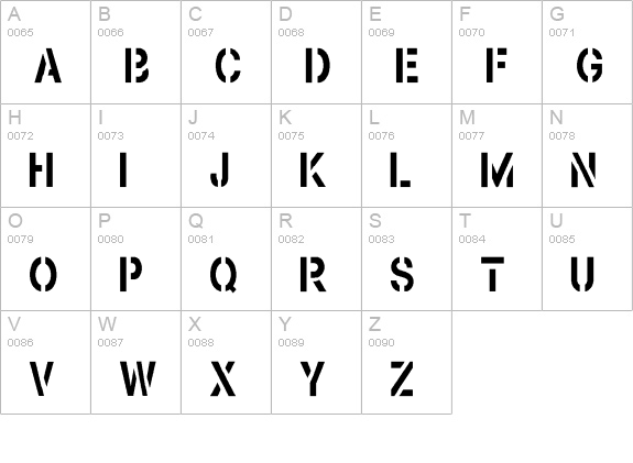 Browning uppercase A-Z preview
