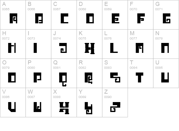 Brrr uppercase A-Z preview
