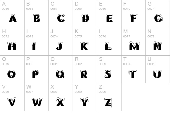 Brrrrr uppercase A-Z preview