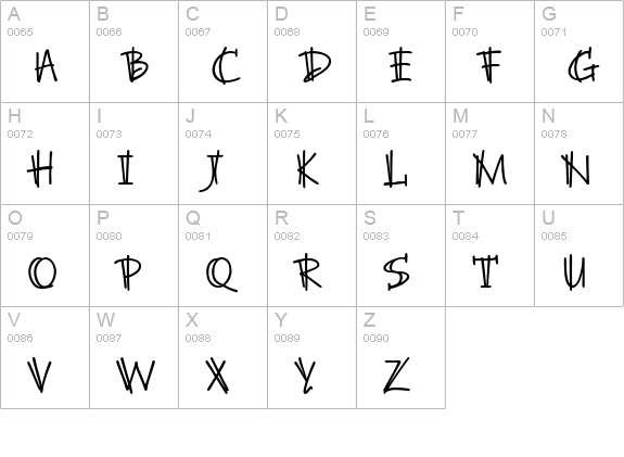 Bruno JB uppercase A-Z preview