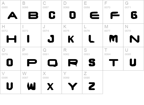 BrunstCaps uppercase A-Z preview
