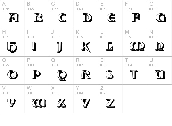 Brunswyk uppercase A-Z preview