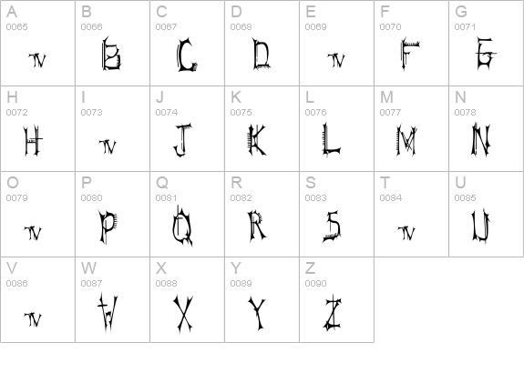 BT Speartooth TRIAL VERSION uppercase A-Z preview