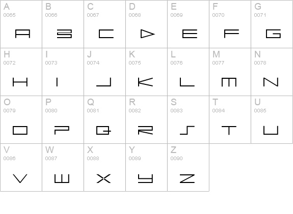 BTSE + PS2 FONT uppercase A-Z preview