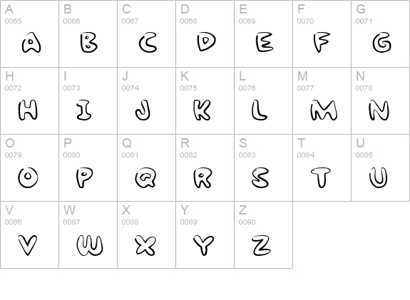Bubble Gum RockA uppercase A-Z preview