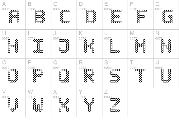 Bubble Pixel-7 uppercase A-Z preview