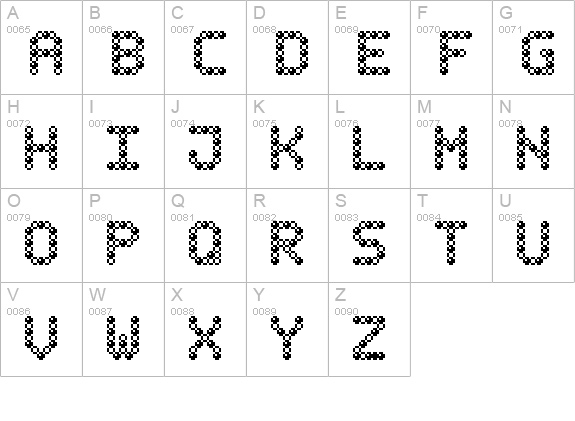 Bubble Pixel-7 Bead uppercase A-Z preview