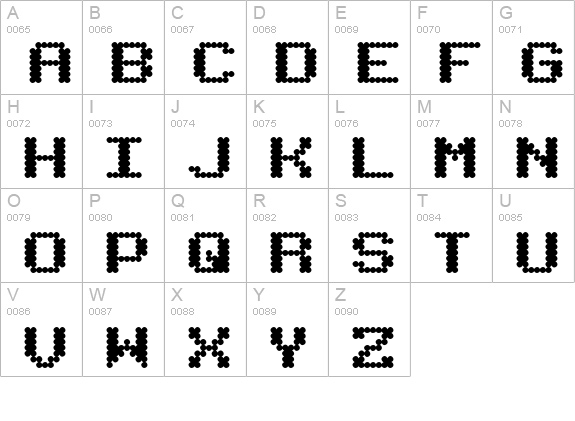 BubbleBath uppercase A-Z preview