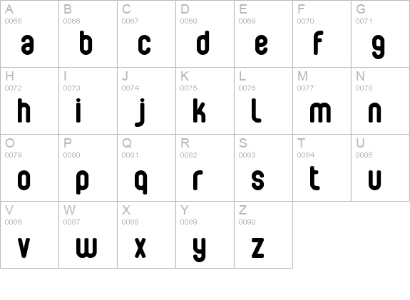 Bubbleboy uppercase A-Z preview