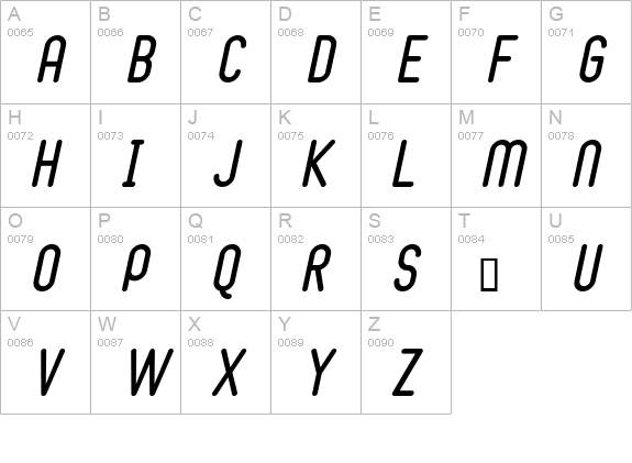 BubbleBoy2 uppercase A-Z preview