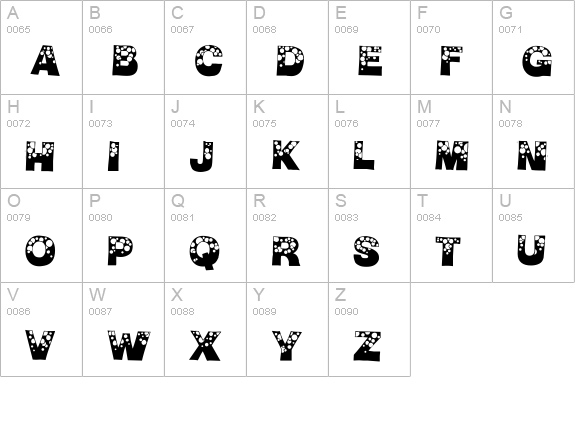 BubbleMan uppercase A-Z preview